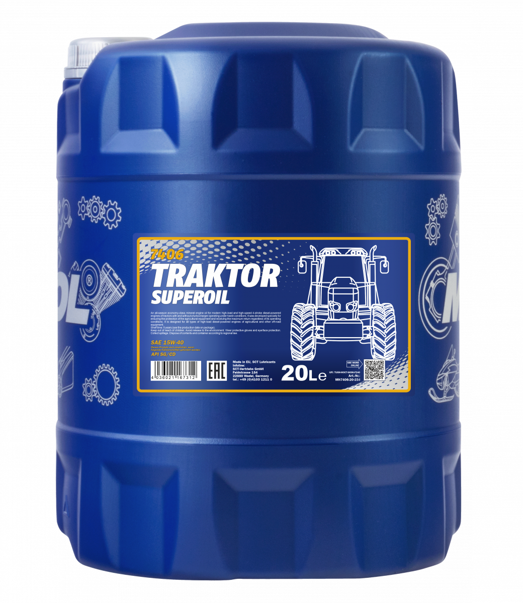 MANNOL Traktor Motorolie Superoil 15W-40 7406