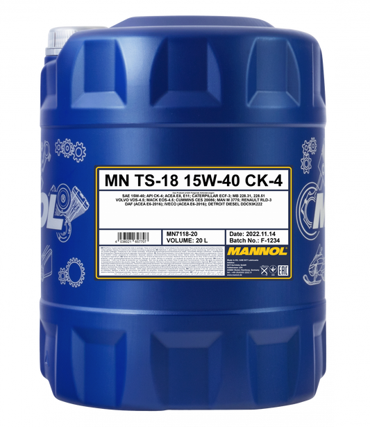 MANNOL TS-18 15W-40 CK-4 7118